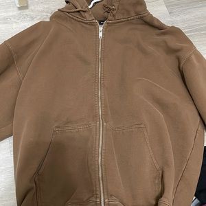 Brown oversized brandy melville hoodie